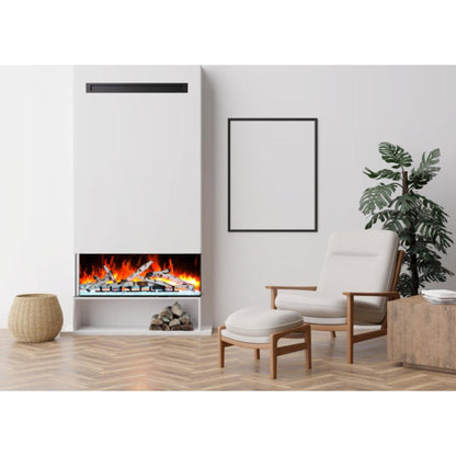 Amantii Tru View Bespoke 55" 3-Sided Indoor / Outdoor Electric Fireplace