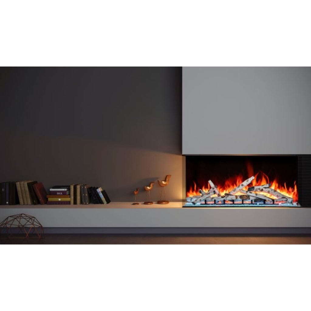 Amantii Tru View Bespoke 55" 3 Sided Indoor / Outdoor Electric Fireplace