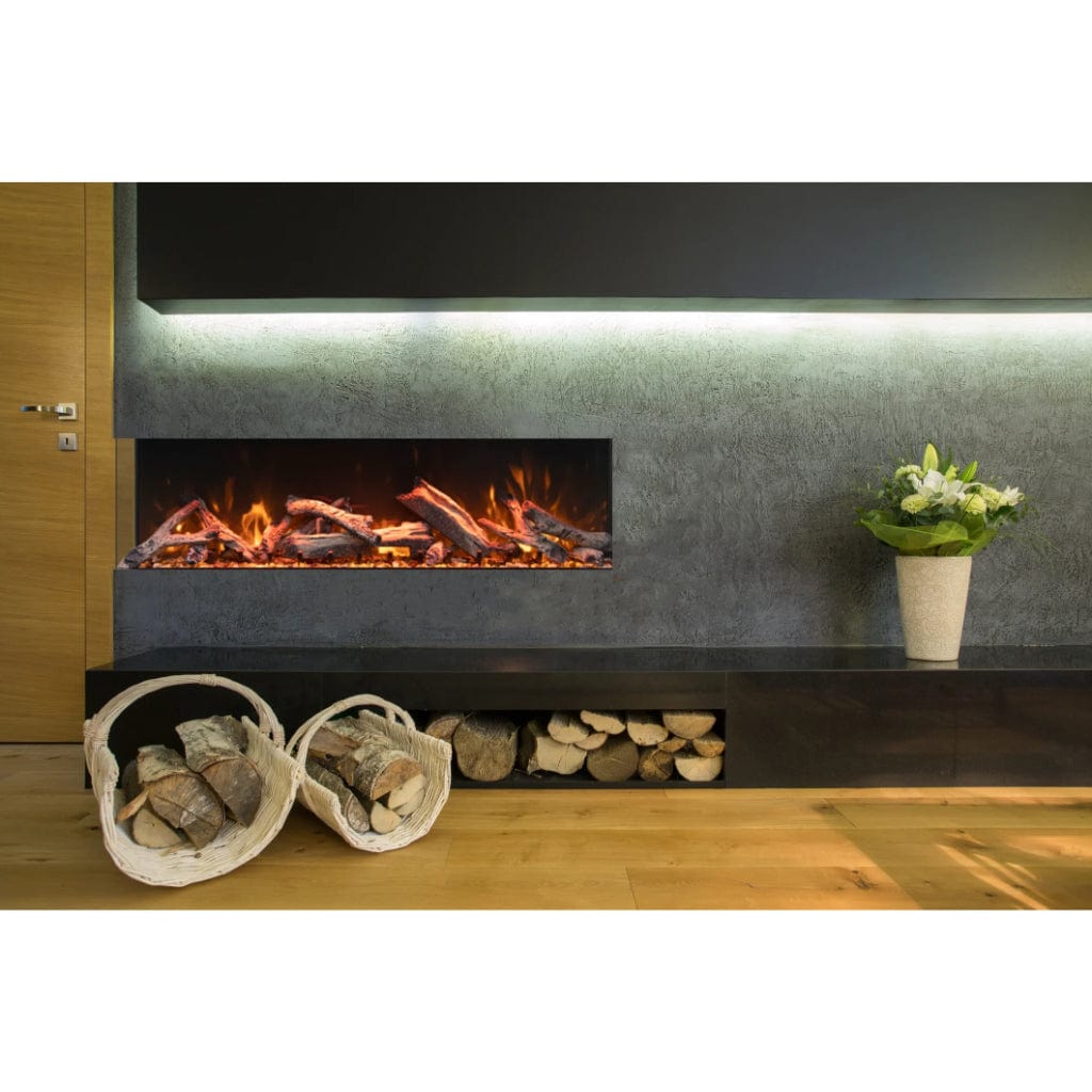 Amantii Tru View Bespoke 55" 3 Sided Indoor / Outdoor Electric Fireplace
