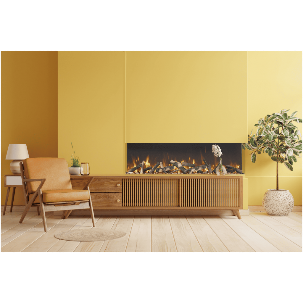 Amantii Tru View Bespoke 65" 3 Sided Indoor / Outdoor Electric Fireplace