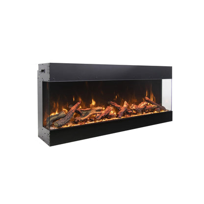 Amantii Tru View Bespoke 85" 3 Sided Indoor / Outdoor Electric Fireplace