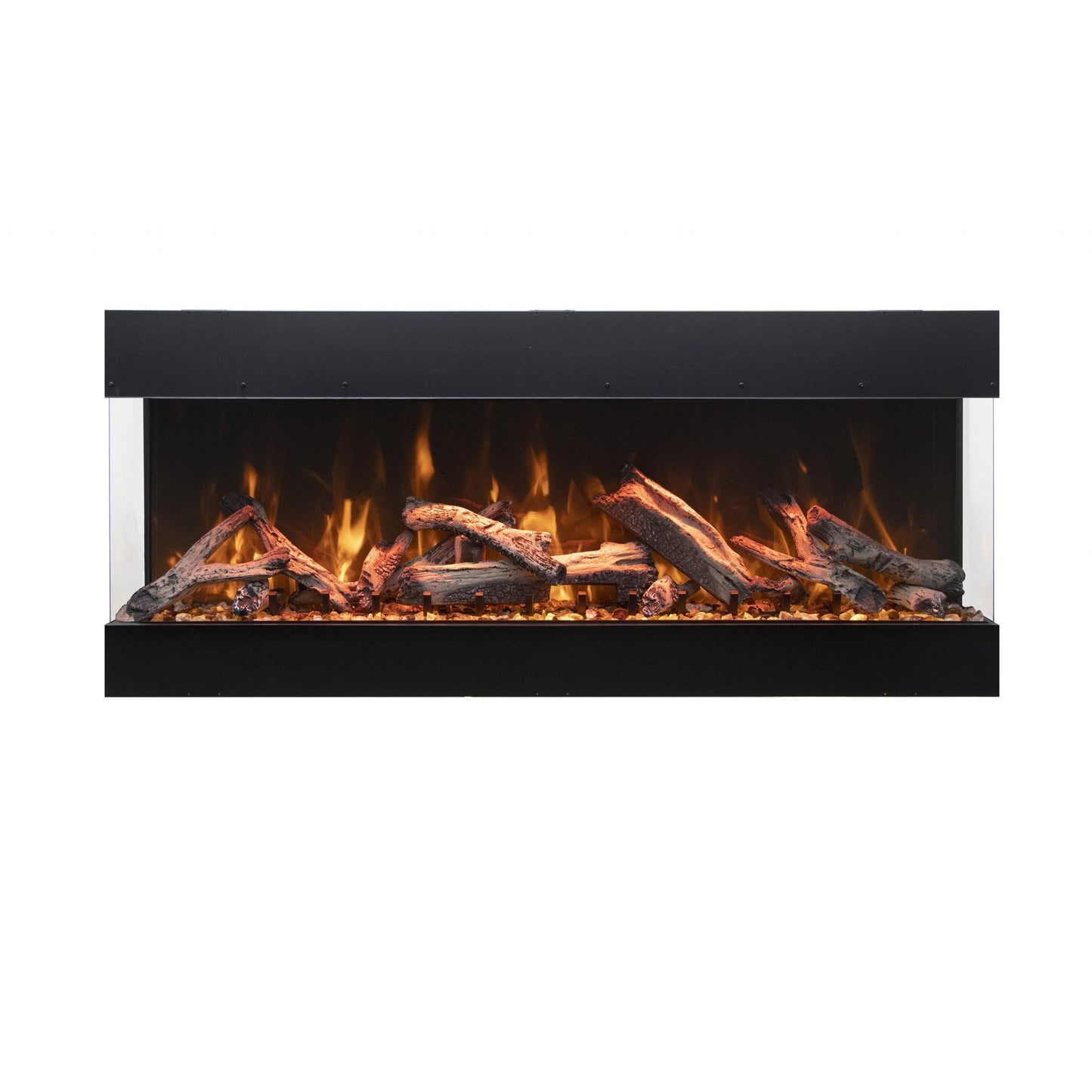 Amantii Tru View Bespoke 85" 3 Sided Indoor / Outdoor Electric Fireplace