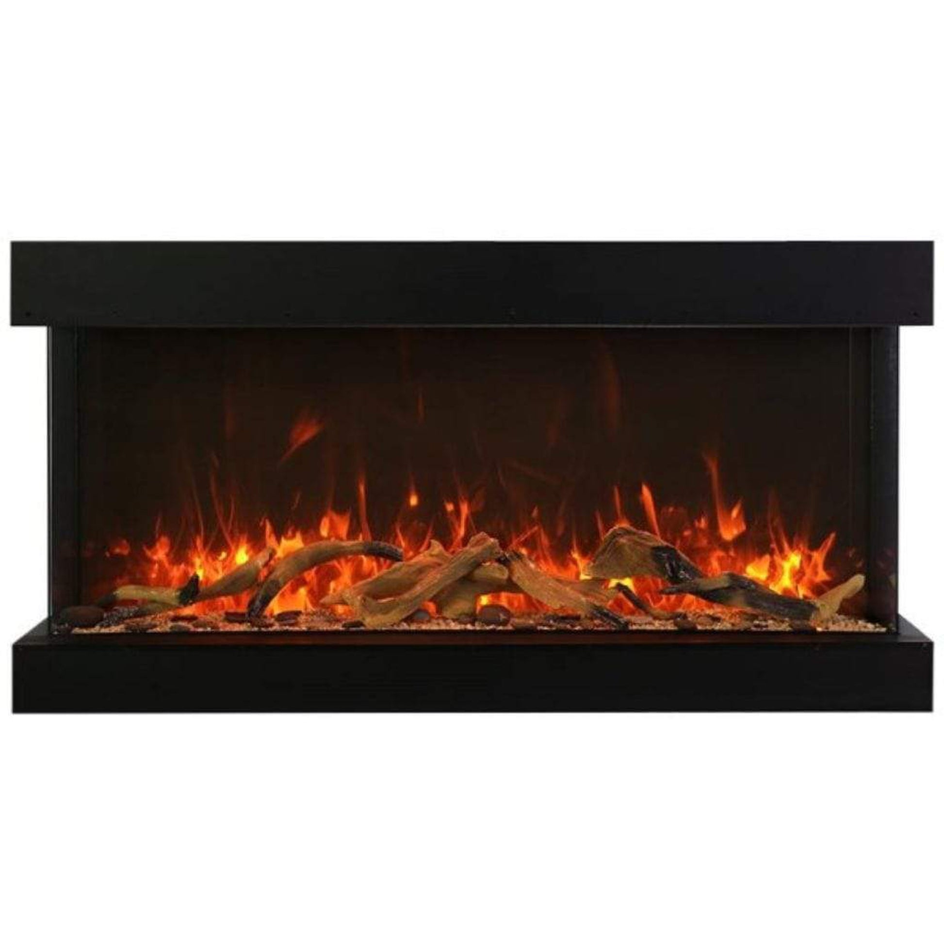 Amantii Tru View Extra Tall XL 40" 3-Sided Indoor / Outdoor Built-in Electric Fireplace