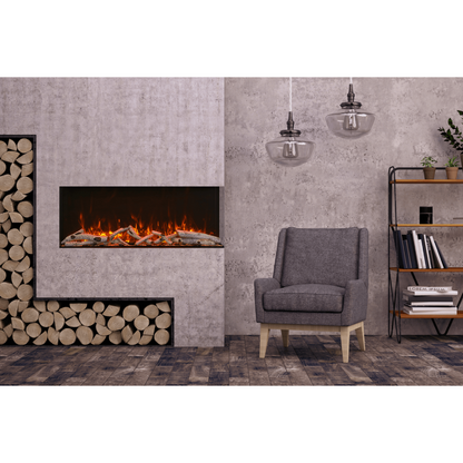 Amantii Tru View Extra Tall XL 72" 3-Sided Indoor / Outdoor Built-in Electric Fireplace