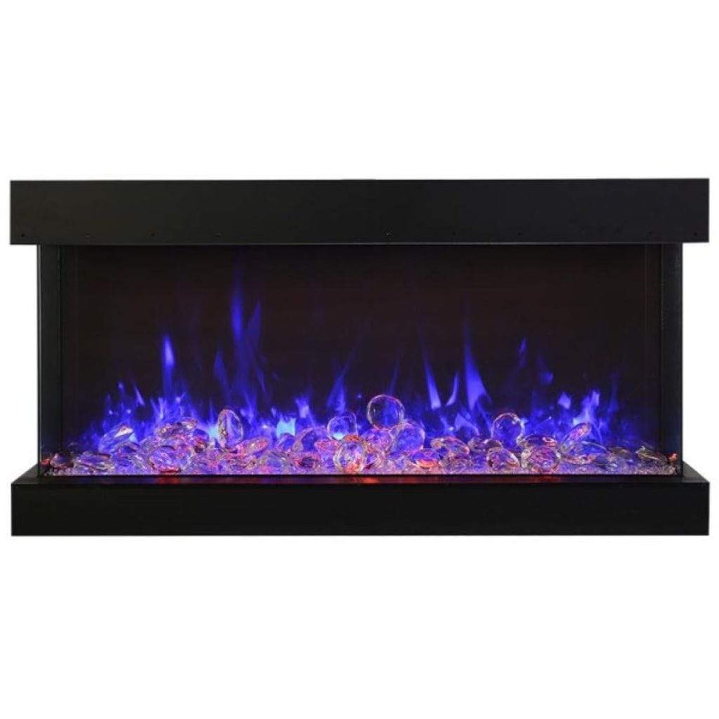 Amantii Tru View Extra Tall XL 40" 3-Sided Indoor / Outdoor Built-in Electric Fireplace