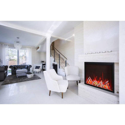 Amantii Tru View Extra Tall XL 50" 3-Sided Indoor / Outdoor Built-in Electric Fireplace