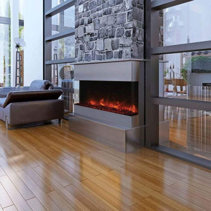 Amantii Tru View Extra Tall XL 60" 3-Sided Indoor / Outdoor Built-in Electric Fireplace