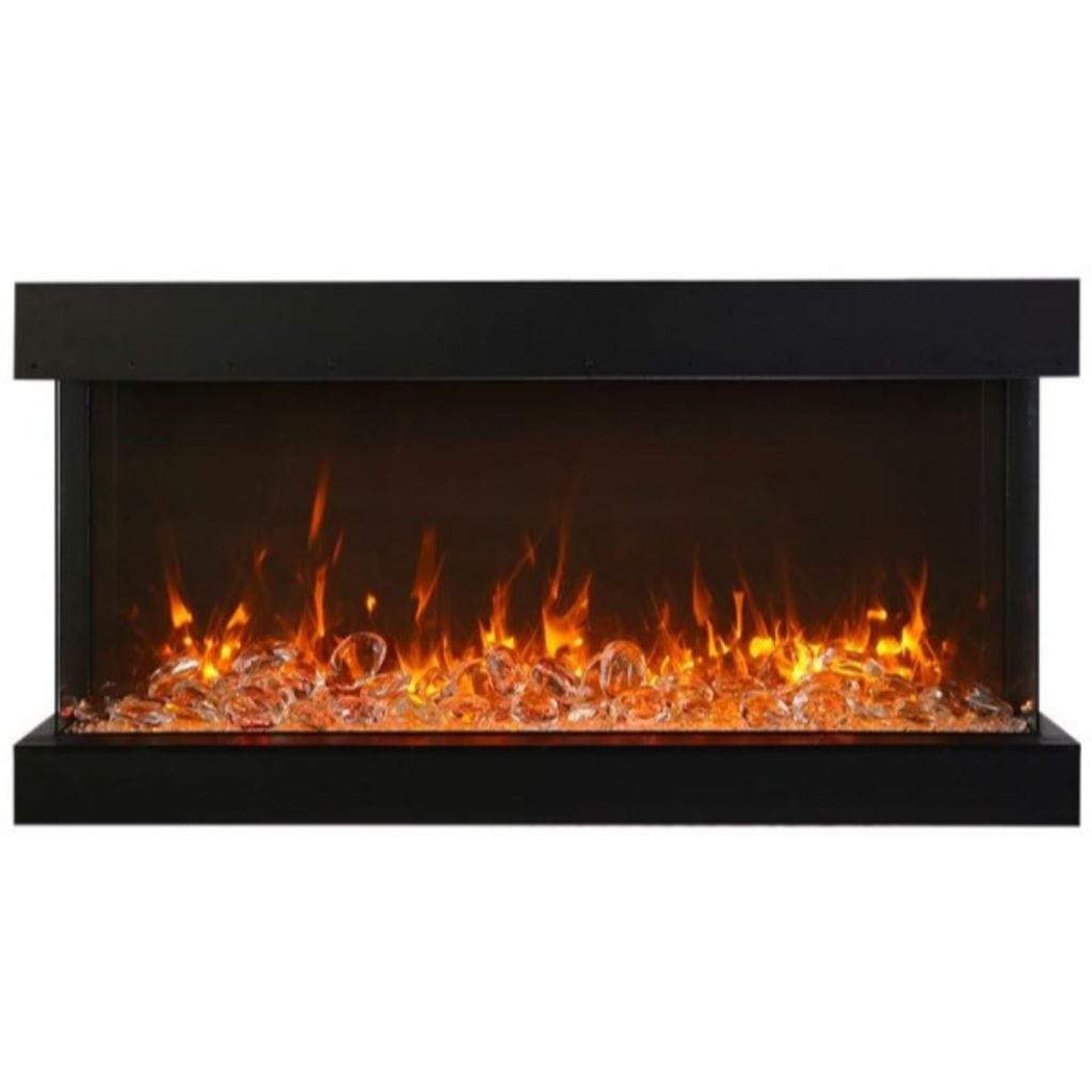 Amantii Tru View Extra Tall XL 88" 3-Sided Indoor / Outdoor Built-in Electric Fireplace