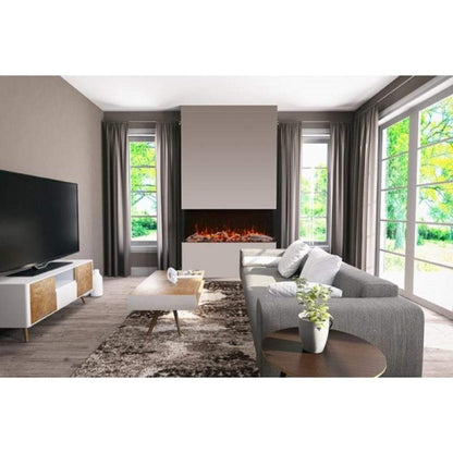 Amantii Tru View Extra Tall XL 88" 3-Sided Indoor / Outdoor Built-in Electric Fireplace