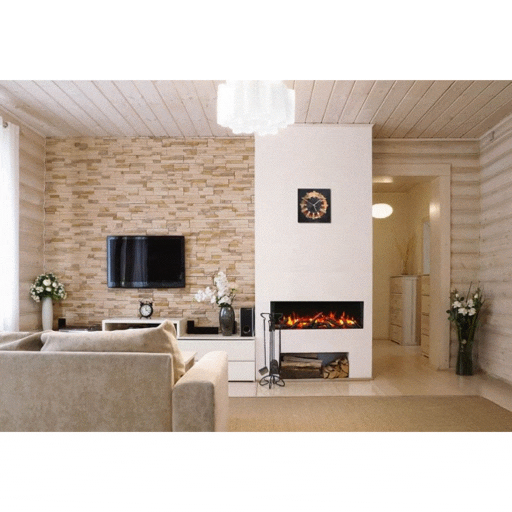 Amantii Tru View Slim 30" 3-Sided Indoor / Outdoor Electric Fireplace
