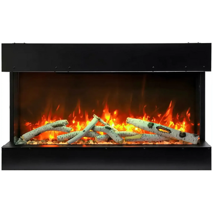 Amantii Tru View Slim 30" 3-Sided Indoor / Outdoor Electric Fireplace