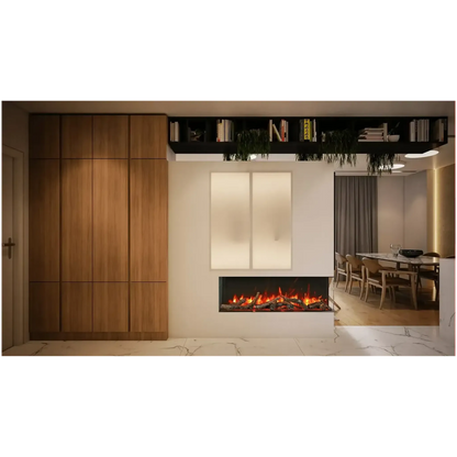 Amantii Tru View Slim 30" 3-Sided Indoor / Outdoor Electric Fireplace