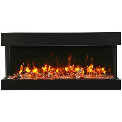 Amantii Tru View Slim 30" 3-Sided Indoor / Outdoor Electric Fireplace