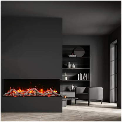 Amantii Tru View Slim 30" 3-Sided Indoor / Outdoor Electric Fireplace