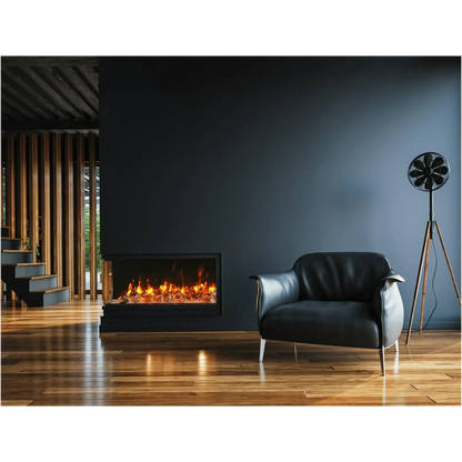 Amantii Tru View Slim 30" 3-Sided Indoor / Outdoor Electric Fireplace