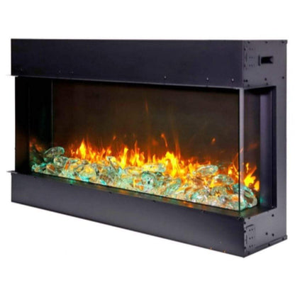 Amantii Tru View Slim 60" 3-Sided Indoor / Outdoor Electric Fireplace