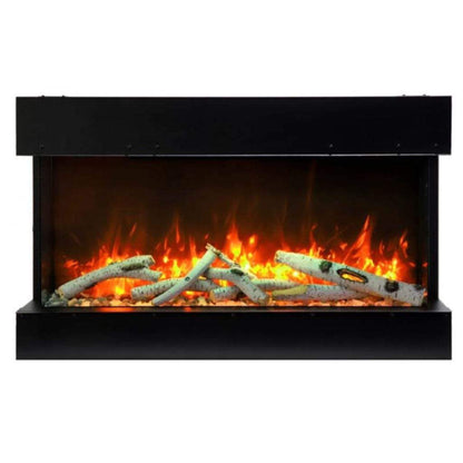 Amantii Tru View Slim 60" 3-Sided Indoor / Outdoor Electric Fireplace
