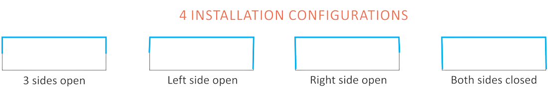 Amantii Tru View Slim Lumina 72" 3-Sided Indoor / Outdoor Electric Fireplace