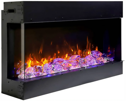 Amantii Tru View Slim Lumina 72" 3-Sided Indoor / Outdoor Electric Fireplace