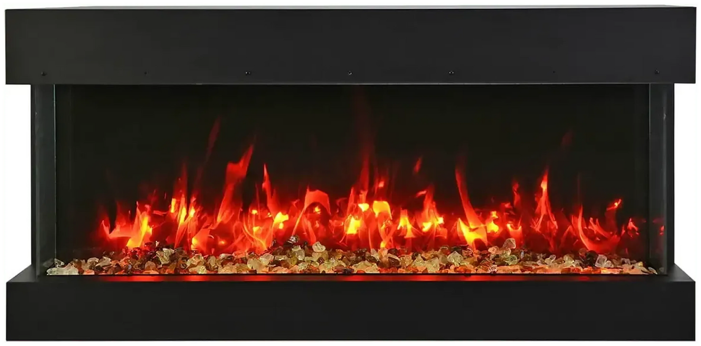 Amantii Tru View Slim Lumina 72" 3-Sided Indoor / Outdoor Electric Fireplace