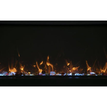 Amantii Tru View Extra Tall XL 88" 3-Sided Indoor / Outdoor Built-in Electric Fireplace
