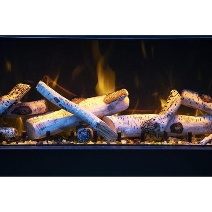 Amantii Tru View Extra Tall XL 88" 3-Sided Indoor / Outdoor Built-in Electric Fireplace