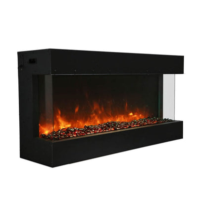 Amantii Tru View XL Deep 40" 3-Sided Indoor / Outdoor Built-in Electric Fireplace