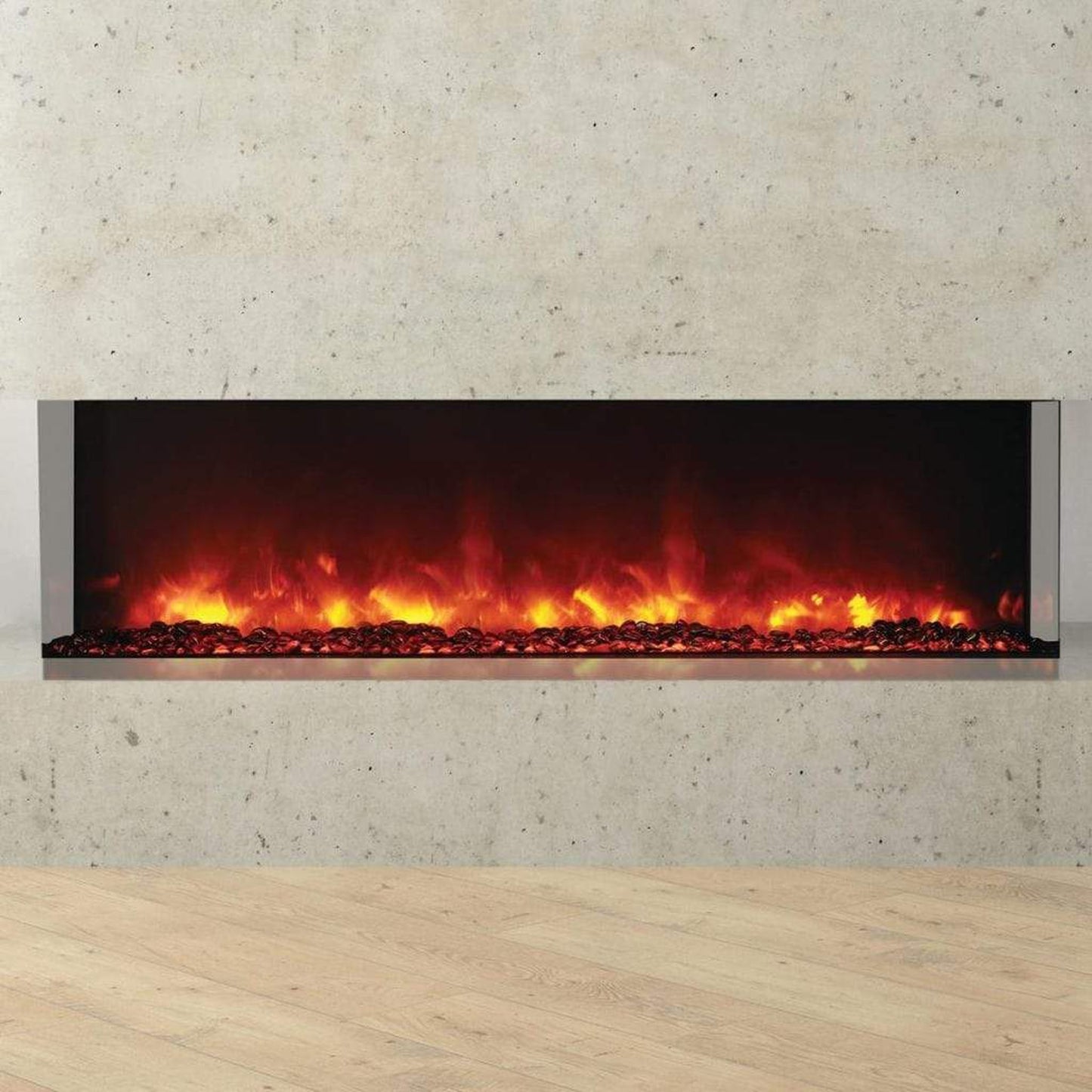 Amantii Tru View XL Deep 60" 3-Sided Indoor / Outdoor Built-in Electric Fireplace