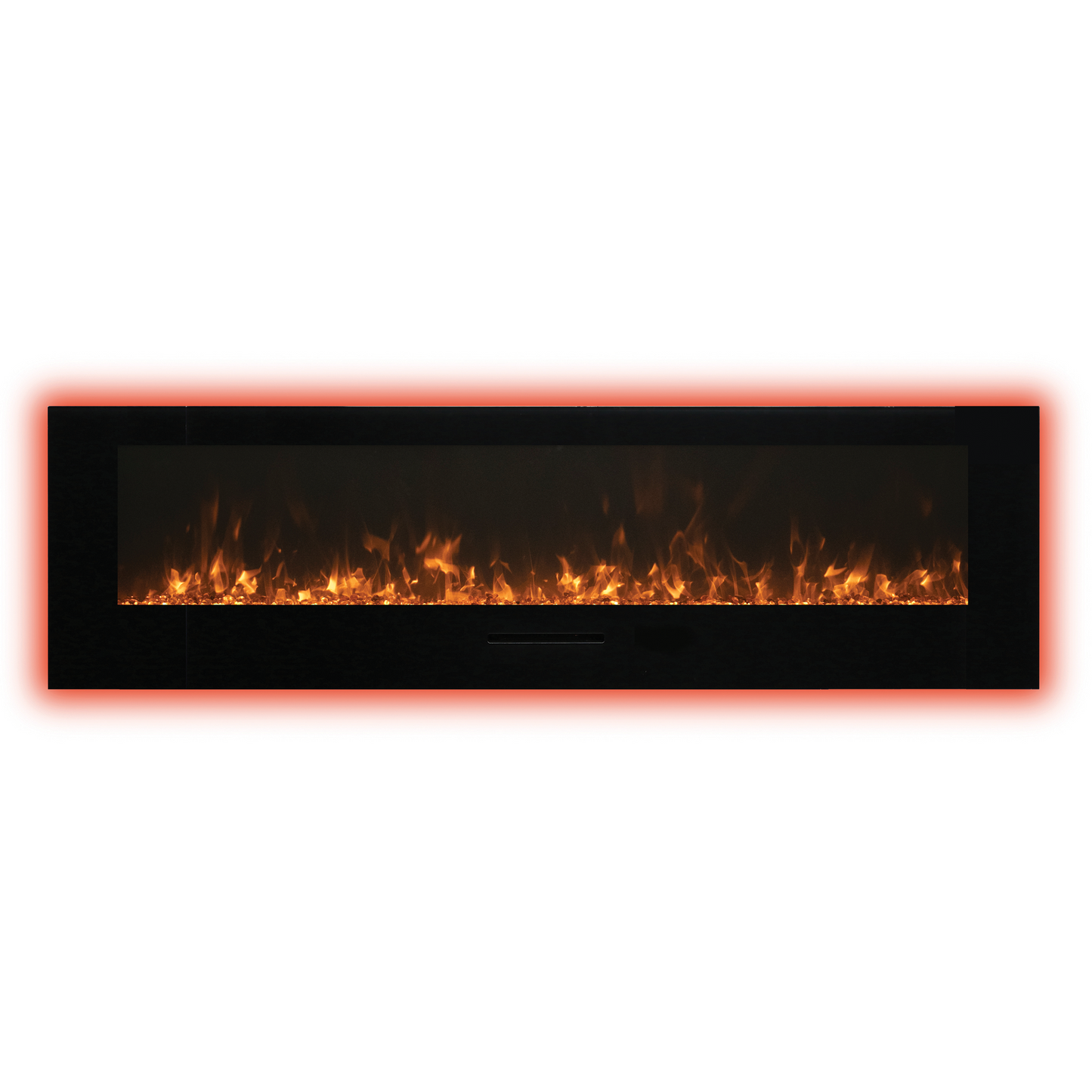 Amantii Wall Mount/Flush Mount 26" Electric Fireplace With Glass Surround and Log Set
