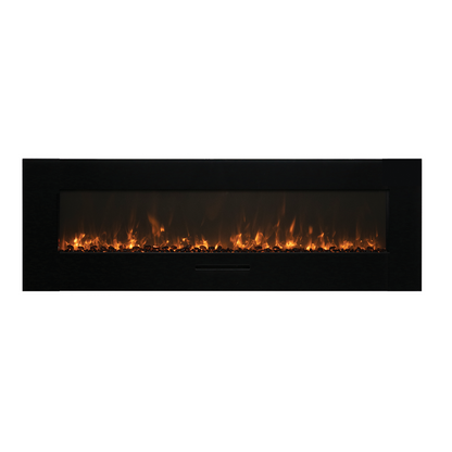Amantii Wall Mount/Flush Mount 26" Electric Fireplace With Glass Surround and Log Set