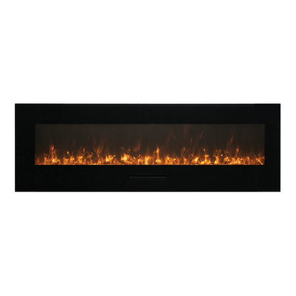 Amantii Wall Mount/Flush Mount 26" Electric Fireplace With Glass Surround and Log Set