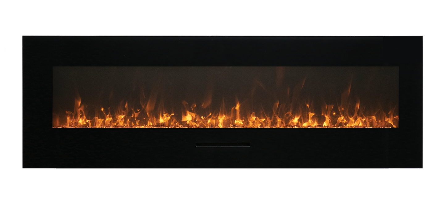 Amantii Wall Mount/Flush Mount 26" Electric Fireplace With Glass Surround and Log Set