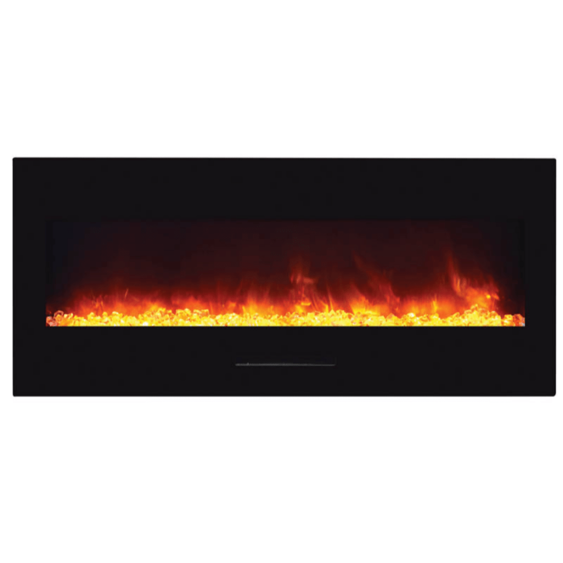 Amantii Wall Mount/Flush Mount 50" Vent-Free Electric Fireplace With Glass Surround and Log Set