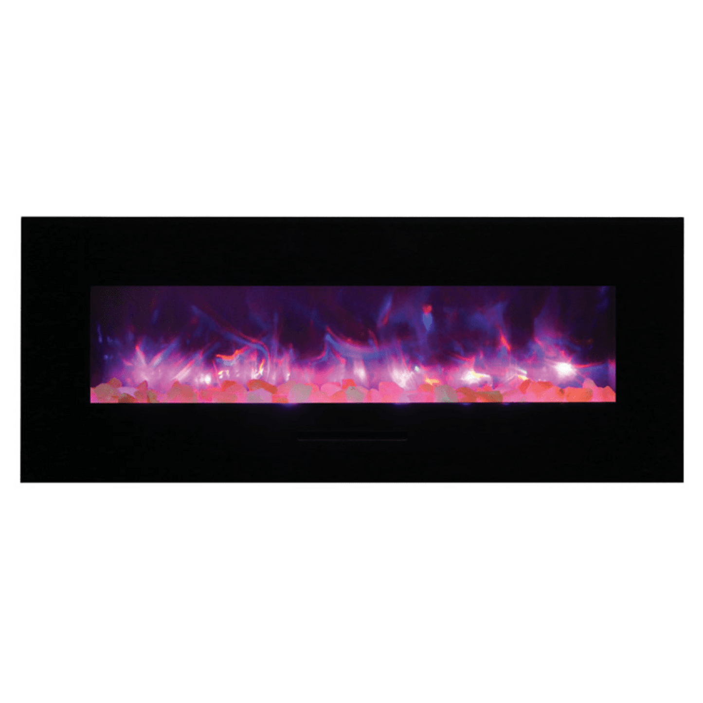 Amantii Wall Mount/Flush Mount 50" Vent-Free Electric Fireplace With Glass Surround and Log Set
