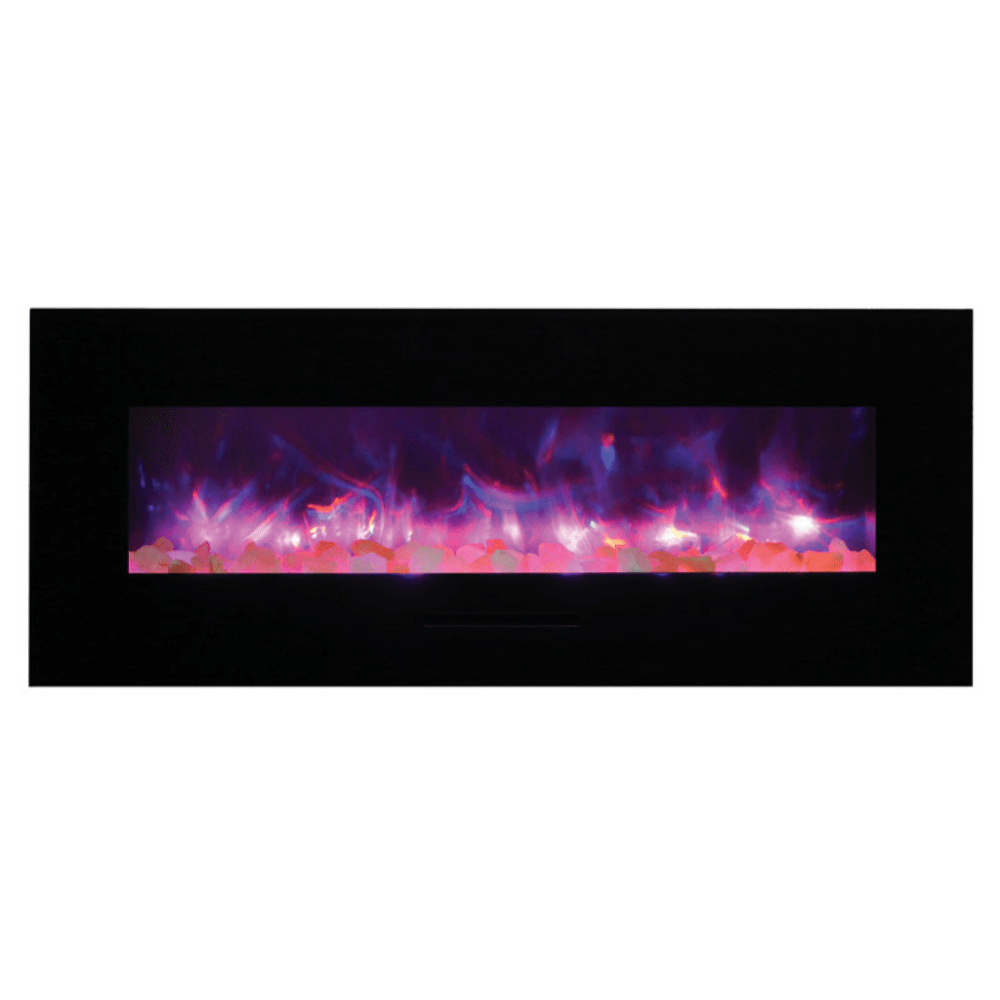 Amantii Wall Mount/Flush Mount 50" Vent-Free Electric Fireplace With Glass Surround and Log Set