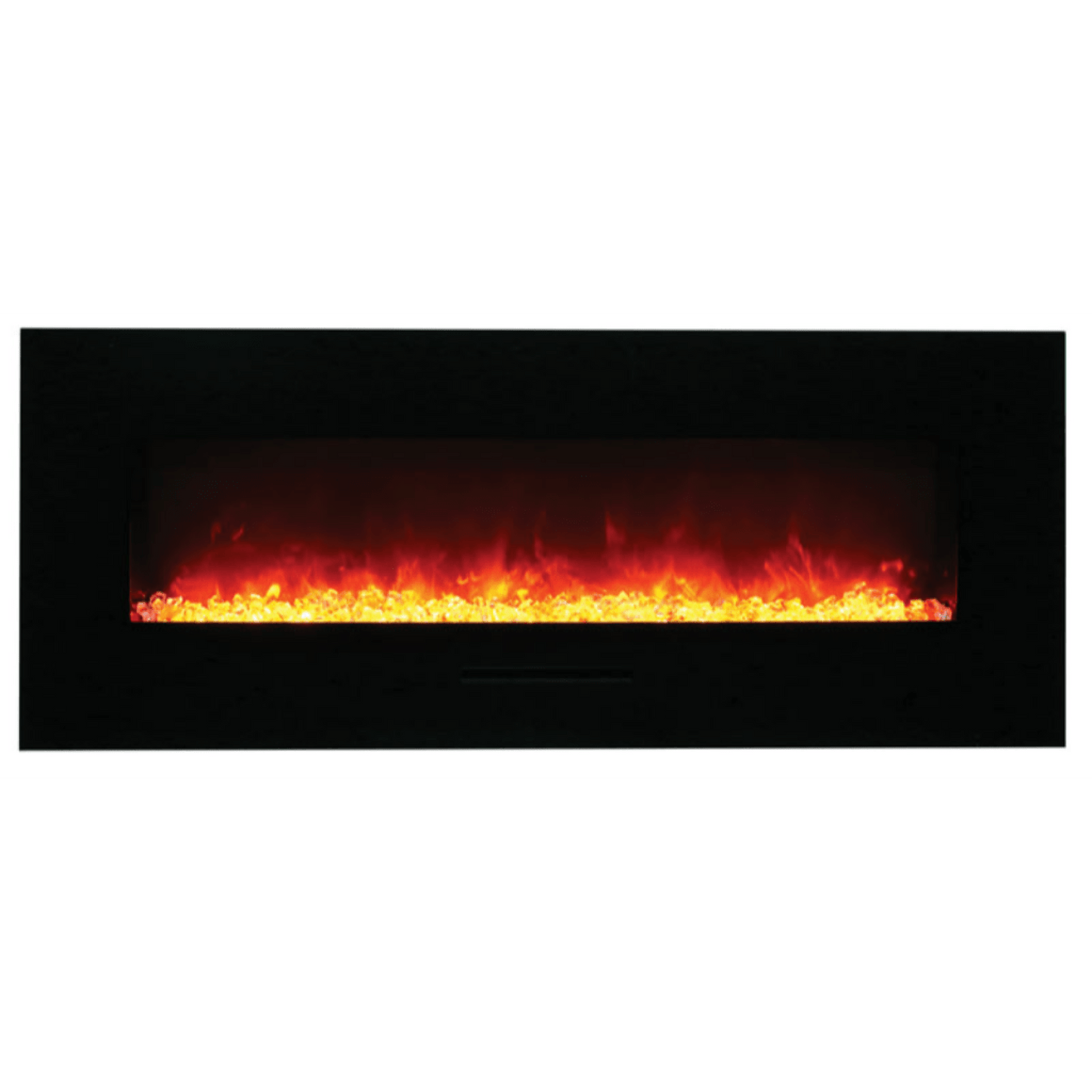 Amantii Wall Mount/Flush Mount 50" Vent-Free Electric Fireplace With Glass Surround and Log Set