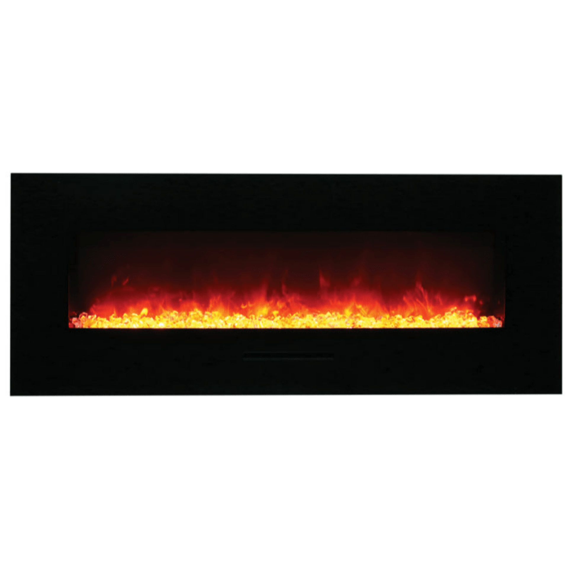 Amantii Wall Mount/Flush Mount 50" Vent-Free Electric Fireplace With Glass Surround and Log Set