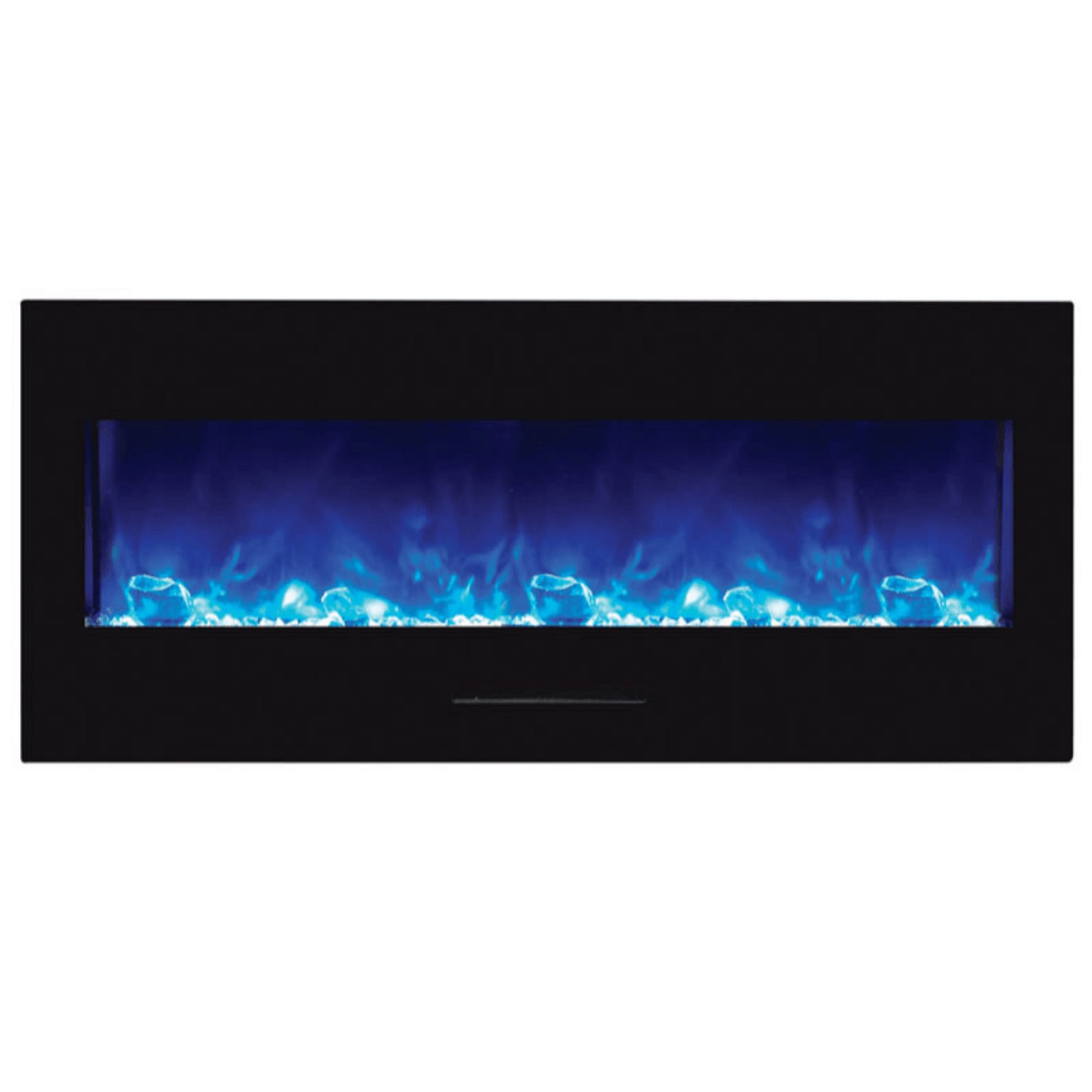 Amantii Wall Mount/Flush Mount 50" Vent-Free Electric Fireplace With Glass Surround and Log Set