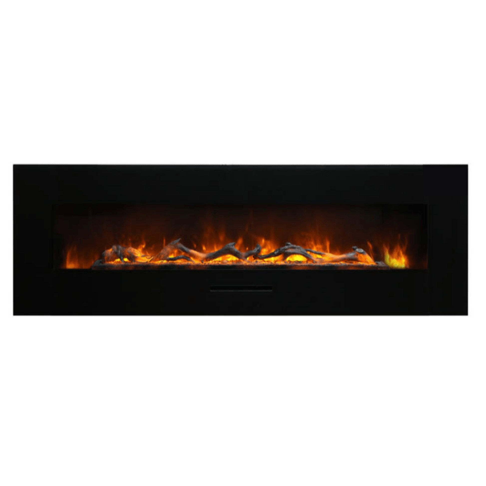Amantii Wall Mount/Flush Mount 50" Vent-Free Electric Fireplace With Glass Surround and Log Set