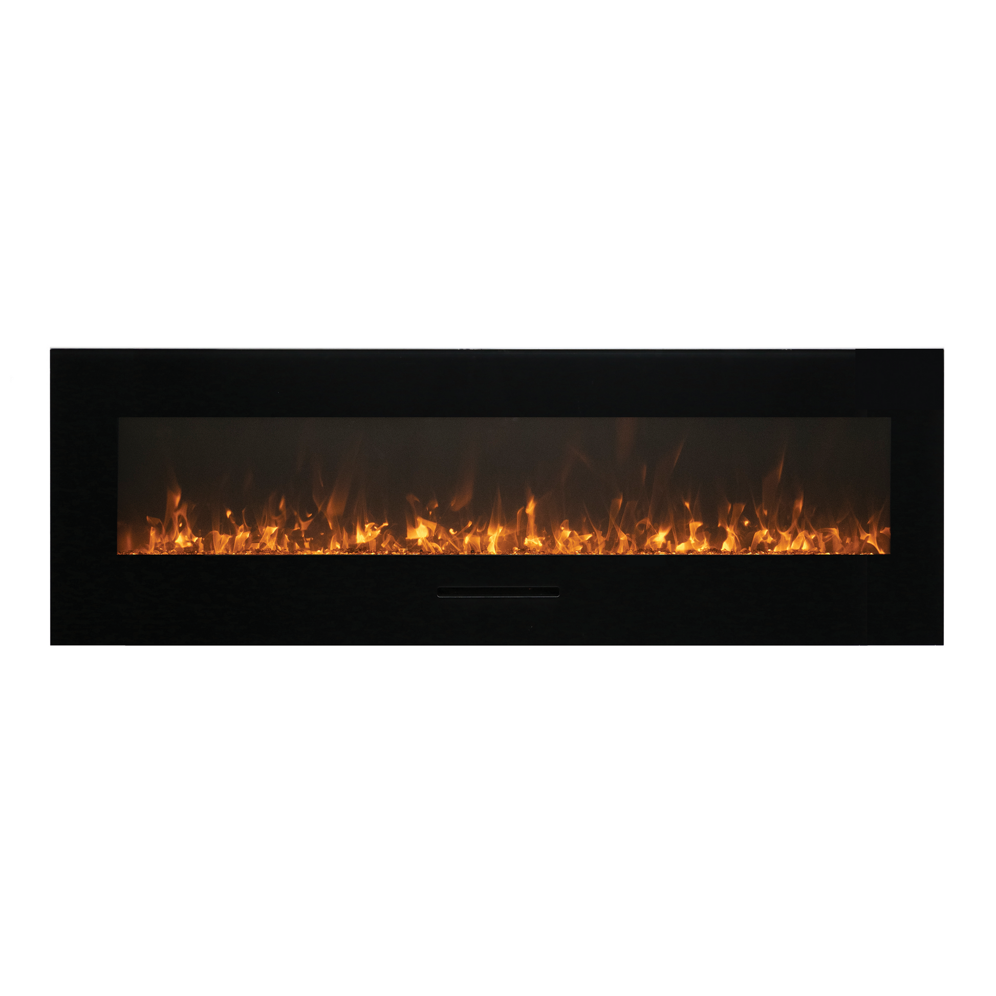 Amantii Wall Mount/Flush Mount 50" Vent-Free Electric Fireplace With Glass Surround and Log Set