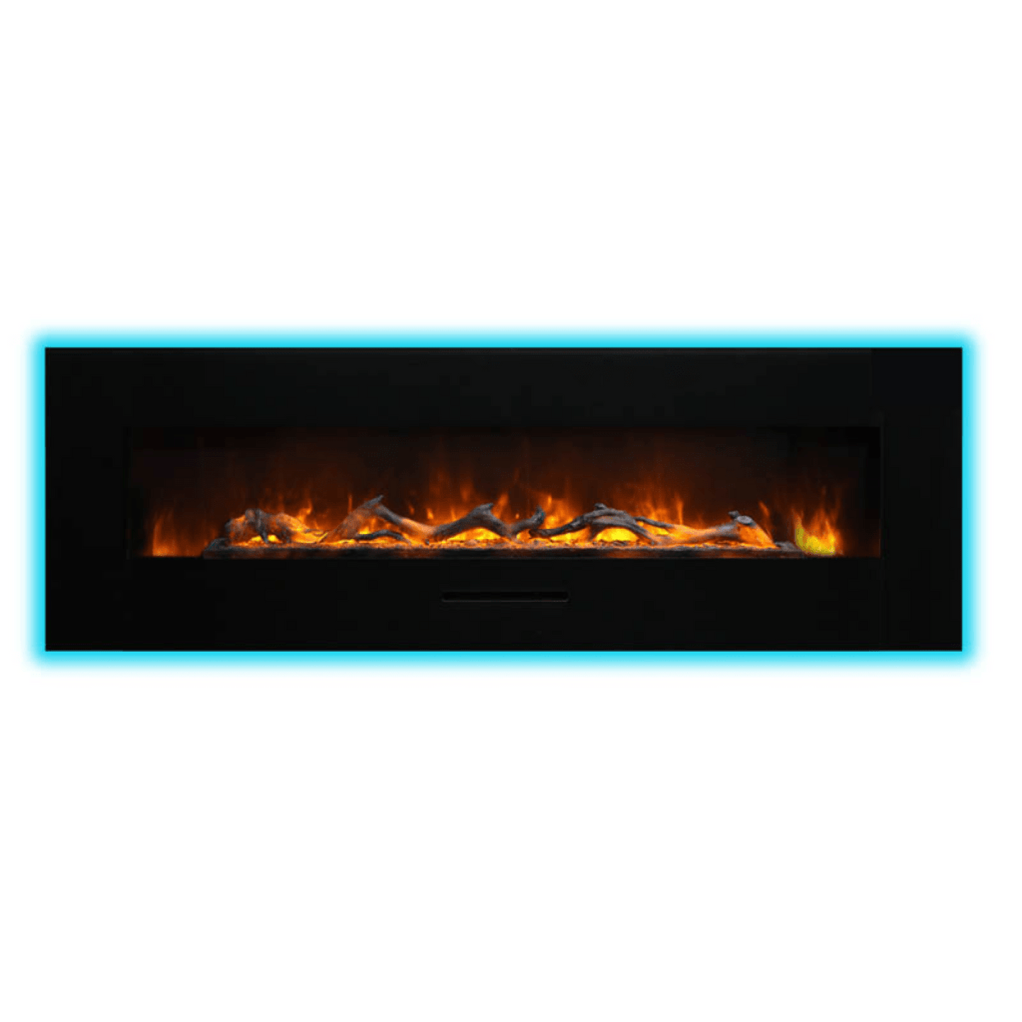 Amantii Wall Mount/Flush Mount 50" Vent-Free Electric Fireplace With Glass Surround and Log Set