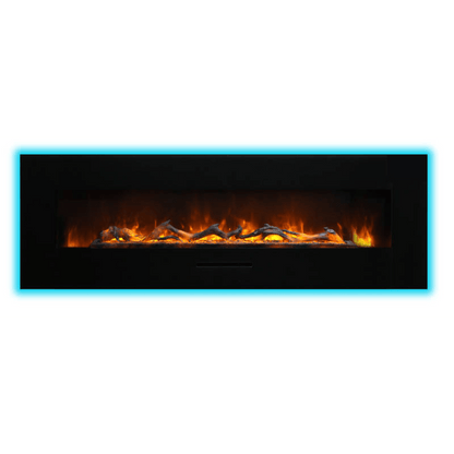 Amantii Wall Mount/Flush Mount 50" Vent-Free Electric Fireplace With Glass Surround and Log Set