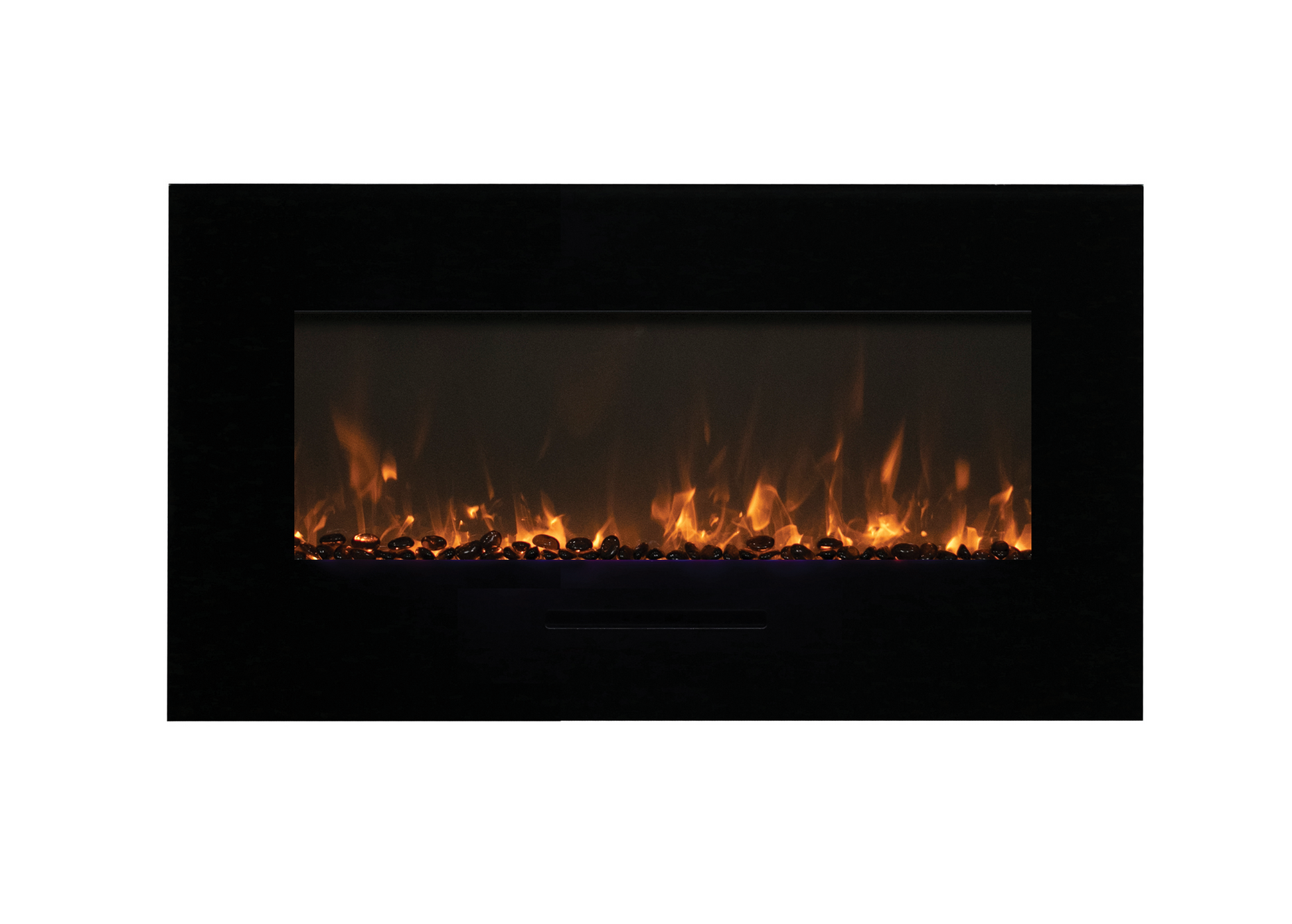 Amantii Wall Mount/Flush Mount 50" Electric Fireplace With Glass Surround and Log Set