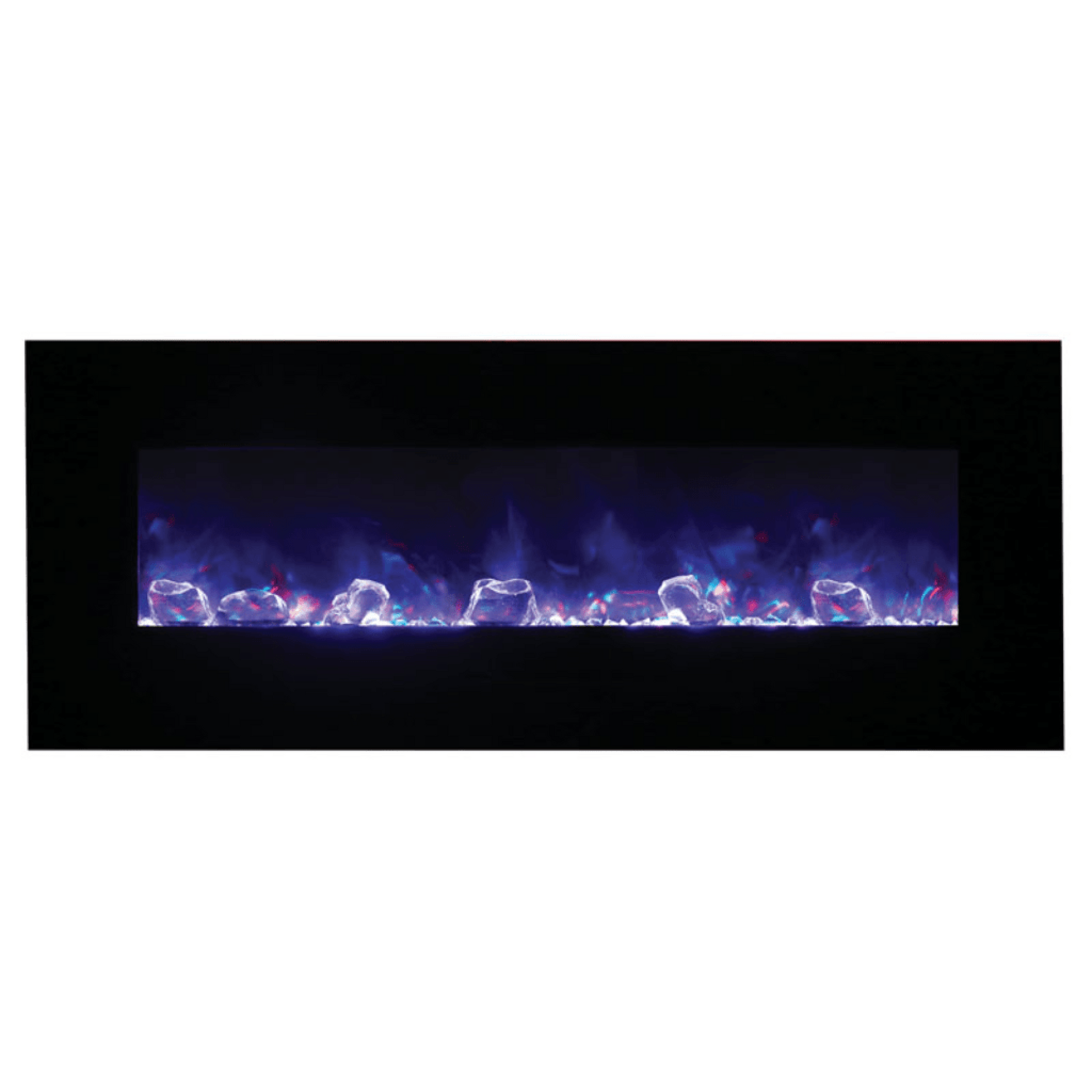Amantii 88" Wall Mount/Flush Mount Electric Fireplace with Glass Surround