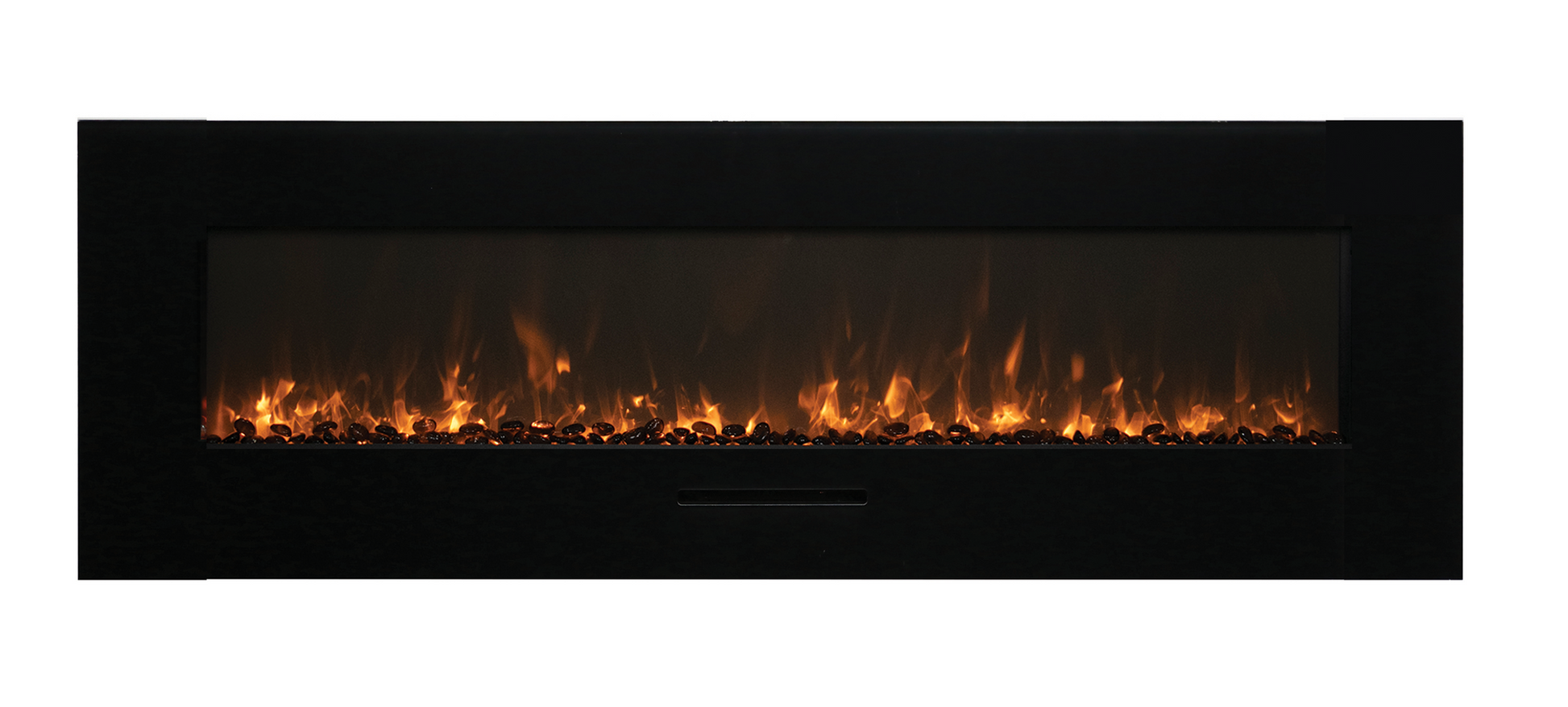 Amantii Wall Mount/Flush Mount 50" Electric Fireplace With Glass Surround and Log Set