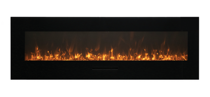 Amantii Wall Mount/Flush Mount 50" Electric Fireplace With Glass Surround and Log Set