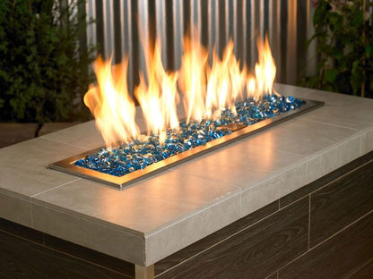 American Fireglass 1" Coastal Blue Luster Zircon Fire Glass (10 lbs in Bag)