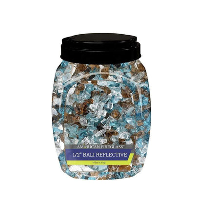 American Fireglass 1/2" Bali Reflective Pre-Mixed Fire Glass