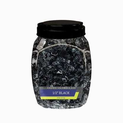 American Fireglass 1/2" Black Fire Glass