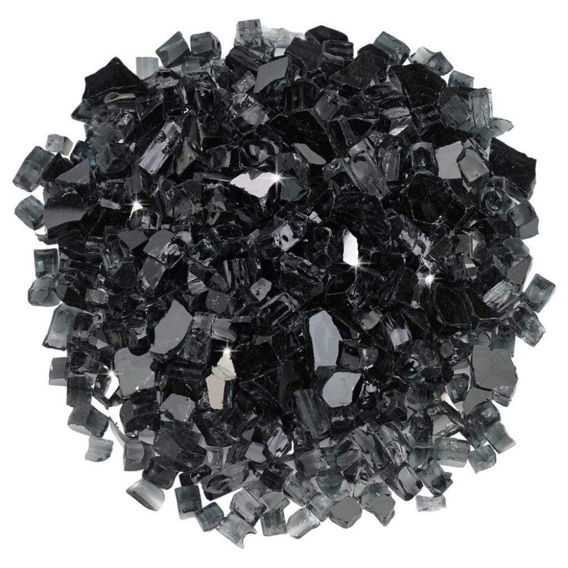 American Fireglass 1/2" Black Reflective Fire Glass